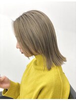 ケプカ(KEPKA)&nbsp;切りっぱなし　ロブ　ミルクティーベージュ