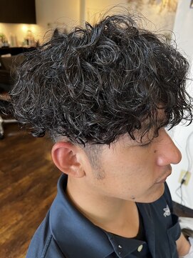 ラフ(RaF*) スパイラルパーマダークグレージュ大人20代30代メンズカジュアル