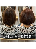 【ケアカラーコース】お客様施術事例