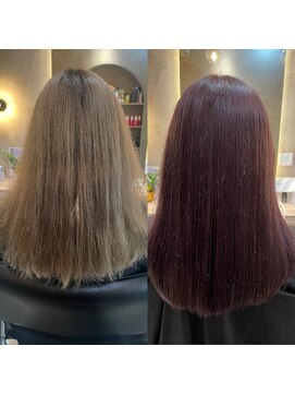 ヘアーソート(hair sort) ブリーチ縮毛矯正