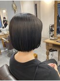ぱっつん　ミニボブ
