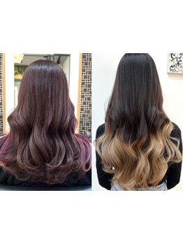 インナーカラー・ハイライト・デザインカラーが大人気☆透明感あるトレンドカラーも[Room★]にお任せ♪♪