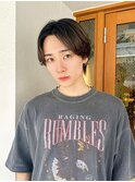 センターパート ニュアンスパーマ ワンカールパーマ ウルフ