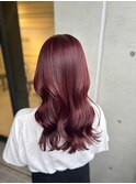 ラベンダーピンク/小顔/ワンレン/髪質改善/前髪