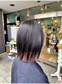 裾カラーラベンダーピンクボルドー
