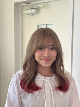 ピュア ハーツ 西尾店(Pure Hearts) くびれヘア/アプリコットオレンジ/ハイライトカラー/西尾