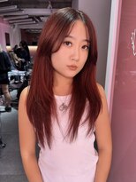 ダズリングディア(Dazzling Deer)&nbsp;赤／ロング/ストレート／レイヤーカット／暗めカラー／学割