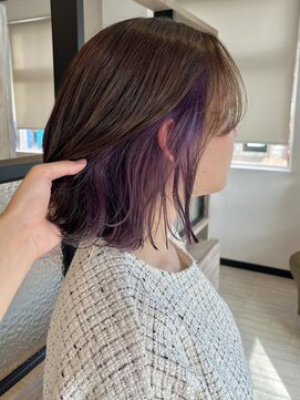 ジャストビューティマカロン 上大岡(Just Beauty macaron) 【 nagi 】インナーカラー/パープル