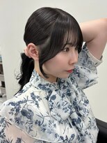 ベレーザシェルト(Beleza scelto) 17087黒髪ゆるふわミディアムレイヤーシニヨンヘアポニーテール