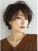 白髪ぼかし似合わせ大人ショート30代40代50代60代◎