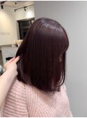 韓国風レイヤーカットブリーチダブルカラー前髪 