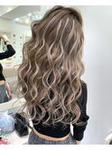 アッシュベージュ×シールハイライト☆