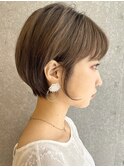 茗荷谷ショートカット白髪ぼかし白髪染めハイライト髪質改善ボブ
