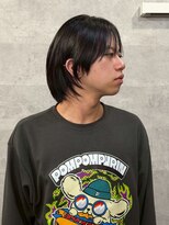 ソイクフ(SOY KUFU) ラウンドマッシュセンターパートメンズウルフ/東伏見