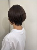 丸みシルエットショート×ナチュラルベージュ