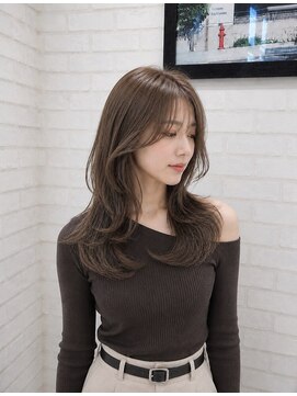 アースオーセンティック 熊本長嶺店(EARTH Authentic) ミルクティーベージュ×韓国くびれレイヤー