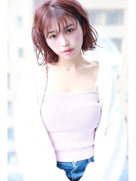 シーラス バイクラウドゼロ(Cirrus by Cloud zero) ピンクブラウンシースルーバングミディ【Cirrus by Cloud zero】