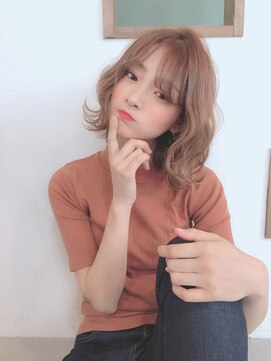 クシュ 所沢東口店(kusyu...) ダブルカラー×ハイライトカラー×メッシュカラー×こなれミディ