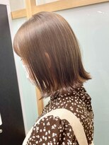 フレーム なんば店(FRAME)&nbsp;柔らかピンクベージュ×外ハネBOB