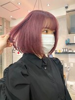 アジールヘア 赤羽駅南口店(agir hair)&nbsp;ピンクカラーピンクラベンダーカラーイルミナカラーボブヘア赤羽