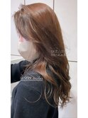 ダメージレス透明感ベージュカラーロング韓国風ヘア×MIHO