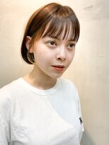 ミィ 浦和(mee)&nbsp;切りっぱなしボブ　ミニボブ　美髪のススメ　ピンクベージュ