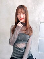 銀座　cheri 顔周りレイヤー×透明感ブラウンカラー