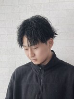 アクトスタイリッシュヘアー 知立(Act stylish hair)&nbsp;メンズセンターパート縦落ちツイストスパイラルパーマ