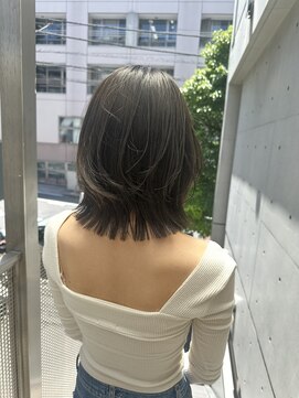 ディジョン(Dijon) 韓国顔まわりレイヤーカットグレージュオリーブベージュブラウン