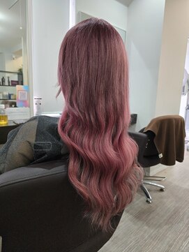 グランディールヘアデザイン(grandir hairdesign) プルエクステ/派手髪/ロングヘア/千葉/ピンク