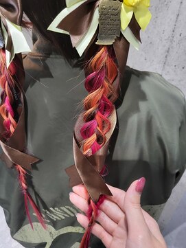 サロンドフィール 豊岡店(Salon de feel) #推し色#ダブルカラー#ヘアセット