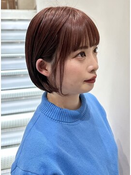 アース 上本町店(HAIR&MAKE EARTH) 大人可愛い丸みボブピンクラベンダーベージュベビーピンク