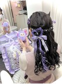 ハートアレンジ×ハーフアップ♪
