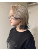 裾カラーエンドカラーホワイトブロンドハイトーンケアブリーチ