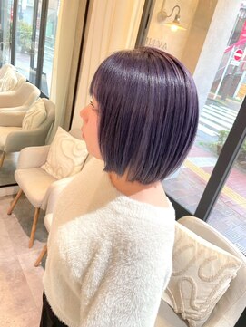 ナンバー ジルバ 立川(N° jillva) 髪質改善/縮毛矯正/ブリーチ＆ダブルカラー/ラベンダー/ショート