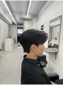 ダウンパーマ　ニュアンスパーマ　センターパート