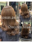 浅子小百合/韓国風パーマ&ショコラベージュ