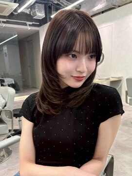 ハニーシブヤ(HONEY shibuya) ハッシュカット/ミディアムレイヤーカット/黒髪/シャギーボブ1