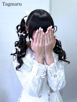 推し活ヘアセット☆ハートのツインテール