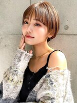 ギークス(GEEKS) 【GEEKS渋谷】耳かけショートボブ/ココアブラウン/冬カラー/小顔