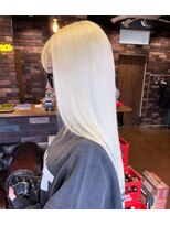 レオクマ(REOKUMA)&nbsp;ブロンド/ホワイトリタッチ/ハイトーンロング