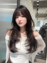 ロンドウル 熊本(Lond ulu)&nbsp;ミディアムヘア/暗めカラー/デザインカラー/韓国ヘア/髪質改善