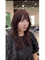 リアン バイ キートス(Lien by kiitos)&nbsp;レイヤーカット/ハッシュカット/ピンクベージュ