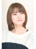 可愛いアッシュの綺麗なひし形ボブ