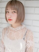 ルティア(Lutia) ミルクティーベージュ ショートボブ シースルーバング☆