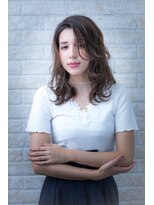 ヘアーアートシフォン 池袋西口店(Hair art chiffon)&nbsp;デザインカラー丸みショート無造作カールボブディイルミナカラー