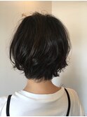 くせ毛風ショートボブ