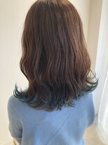 ヘアーサロン フーガ 春日部店(HAIR SALON fuuga)&nbsp;裾カラー×ターコイズブルー