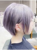前髪カット＊イメチェンショートボブ＊カーキグレージュ