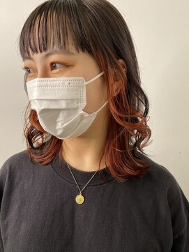 ジャム(Jam) 【Jam會田】チラ見せイヤリングカラー★Autumnオレンジ